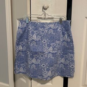 Kim Rogers Periwinkle & White Skirt with Shorts